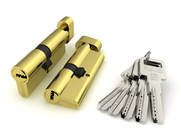 Цилиндровый механизм с вертушкой Fuaro R602/70 mm-BL (30+10+30) PB латунь 5 кл.