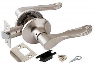 Ручка защелка (кноб) дверная нажимная Punto 6030 SN-P без фик. мат. никель