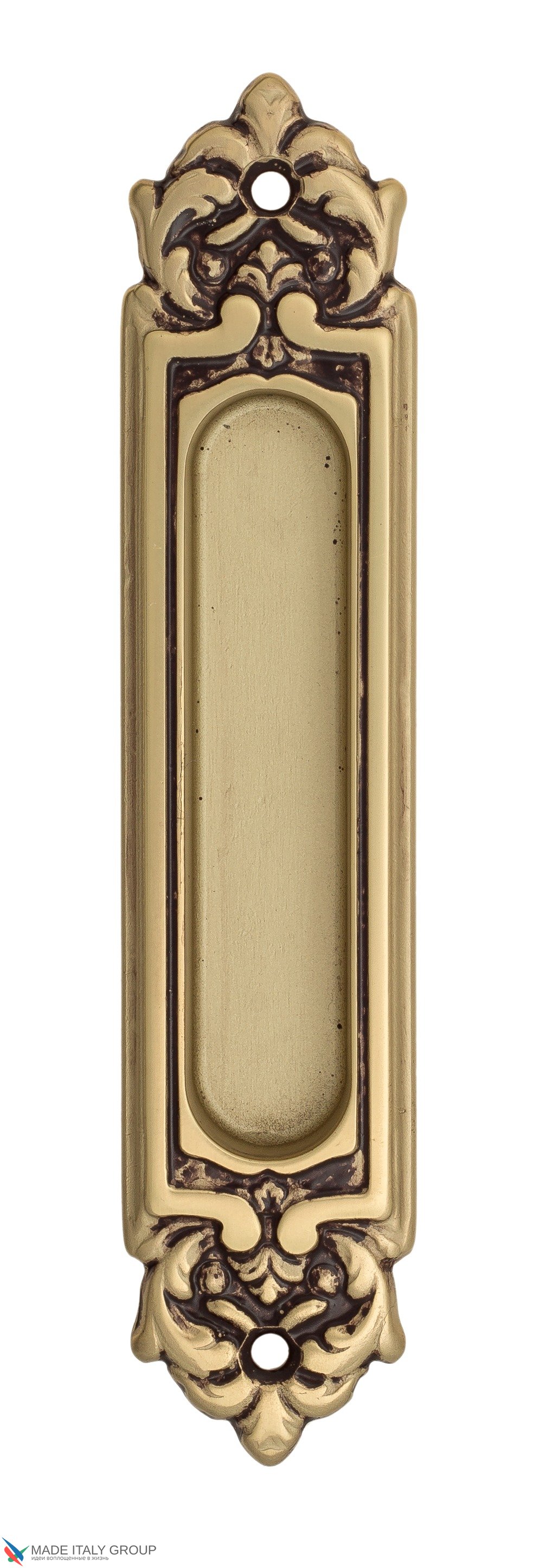 Ручка для раздвижной двери Venezia U122 DECOR французское золото + коричневый (1шт.)