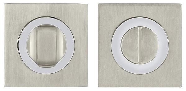 Завертка дверная сантехническая Fuaro BK6 KM SN/CP-3 матовый никель/хром