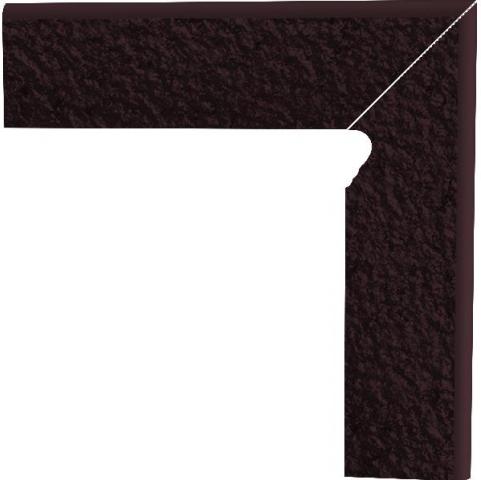 Плитка клинкерная цоколь правый Paradyz Natural Brown Duro 2-х элем 30х8,1