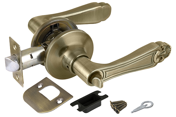 Ручка защелка 637/BL АB-B (бронза) фик.