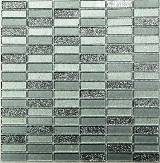 Мозаика Bonaparte стекло с камнем Silver Light 4х15х48 30х30,5