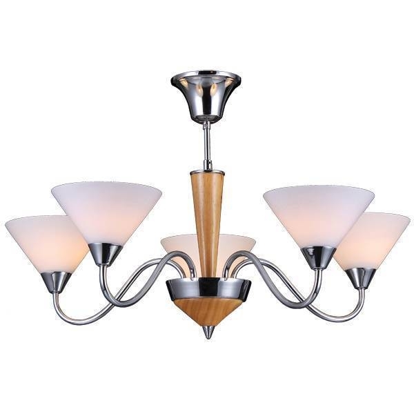 Потолочная люстра Natali Kovaltseva Evora EVORA 11400/5C CHROME, OAK