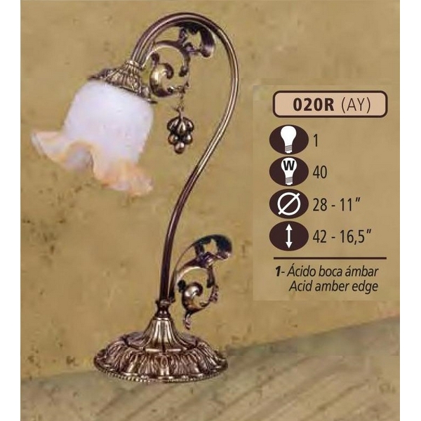Интерьерная настольная лампа Riperlamp 020R/1 AY ACID.AMBER EDGE