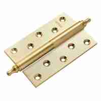 Комплект 8 шт. - Петля латунная разъемная с короной правая 3,5мм Morelli MB 120X80X3.5 SG R C матовое золото