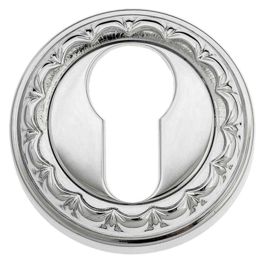 Накладка дверная с круглым основанием под цилиндр Venezia Cyl-1 D2 полированный хром