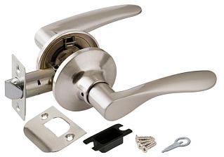 Ручка защелка (кноб) дверная нажимная Punto 6020 SN-P без фик. мат. никель