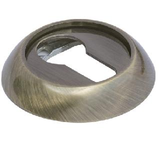 Накладка дверная с круглым основанием под цилиндр Morelli MH-KH AB античная бронза