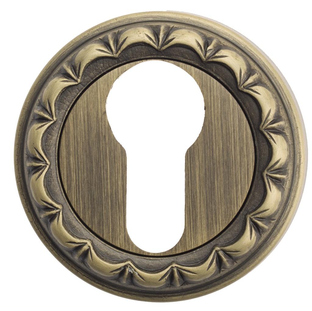 Накладка дверная с круглым основанием под цилиндр Venezia Cyl-1 D2 матовая бронза