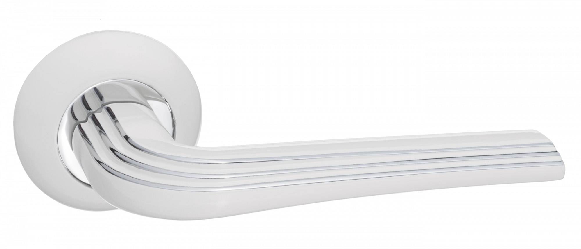 Ручки дверные RENZ INDH 429-08 SW/CP Терамо супер белый/хром блестящий