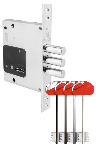 Замок врезной сувальдный Fuaro V25/S-60.00.3R16, 4 кл.