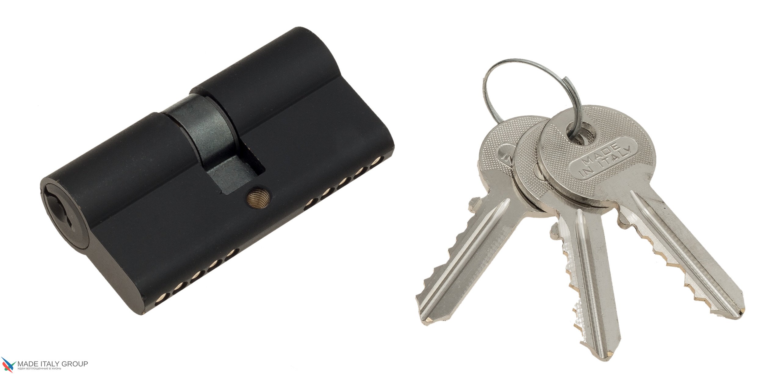 Цилиндровый механизм ключ-ключ Venezia 25/10/25 черный