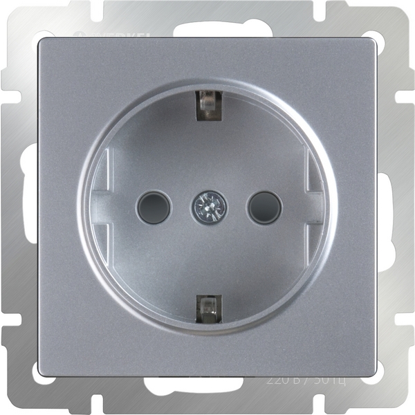Розетка Werkel Глянцевый никель WL02-SKGS-01-IP44
