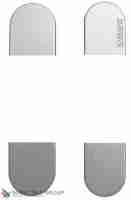 Колпачки для петель К6360 38, цвет МАТОВЫЙ ХРОМ (4 шт.)