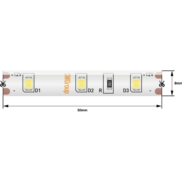 Светодиодная лента SWG SWG260 SWG260-12-4.8-W-65