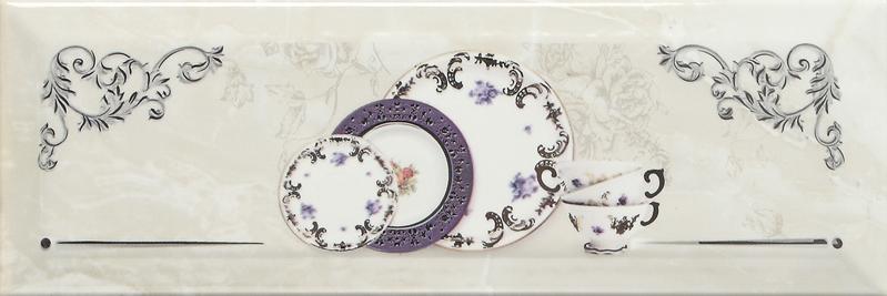 Плитка керамическая Monopole Petra Decor Pranzo Silver A декор 10х30