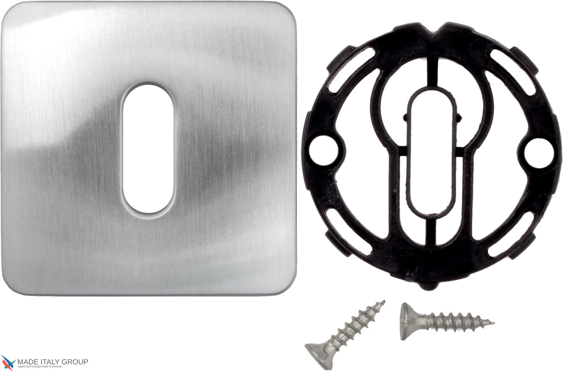 Накладка под ключ на квадратном основании Colombo PT13BB-CM матовый хром