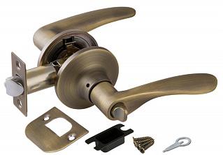 Ручка защелка (кноб) дверная нажимная Punto 6020 MAB-B фик. мат. бронза