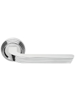 Ручка дверная Morelli Luxury ALLURE R2 CRO раздельная на круглой розетке, цвет - хром, латунь