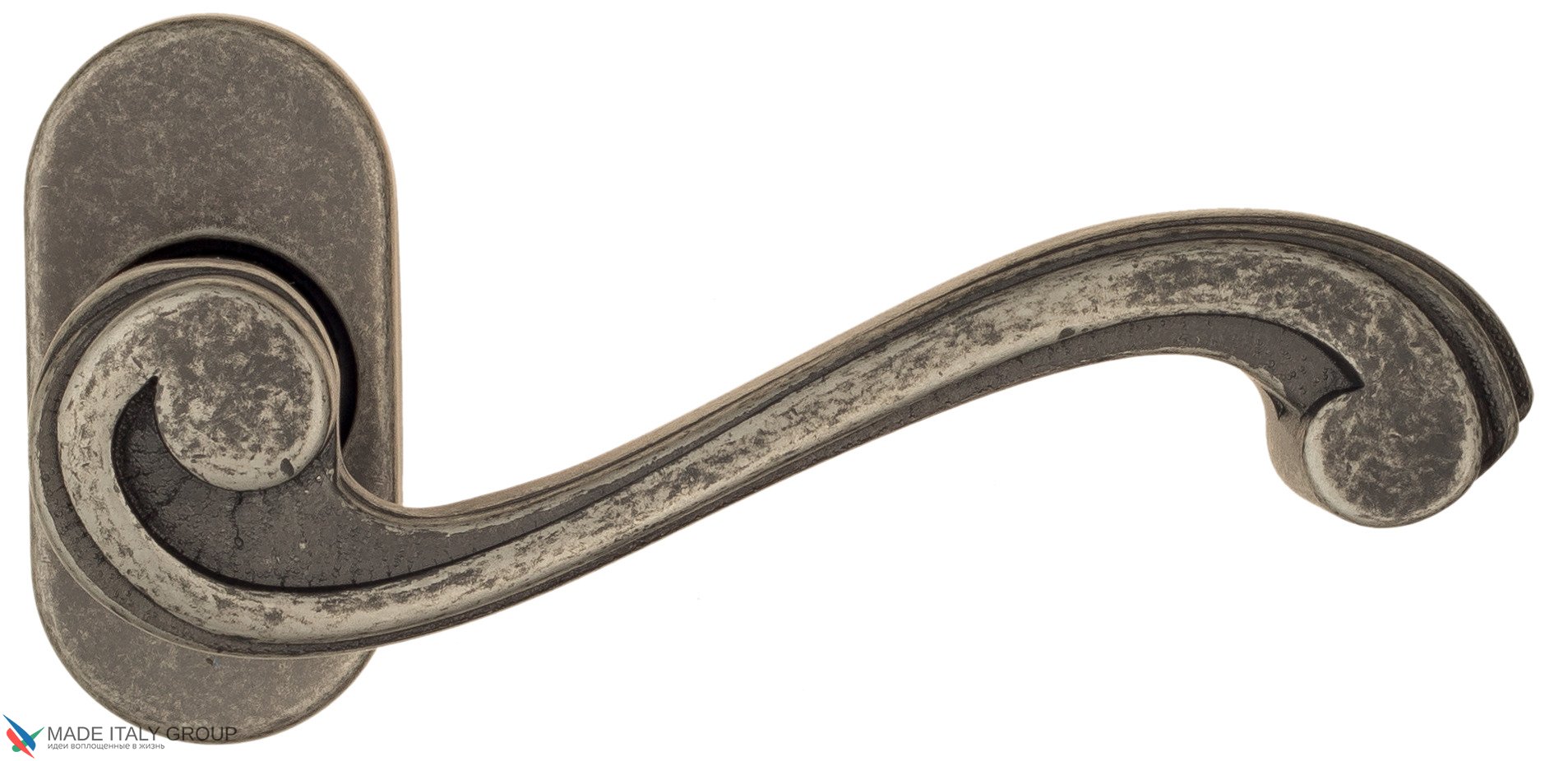 Дверная ручка для профильных дверей Venezia "VIVALDI" EP античное серебро