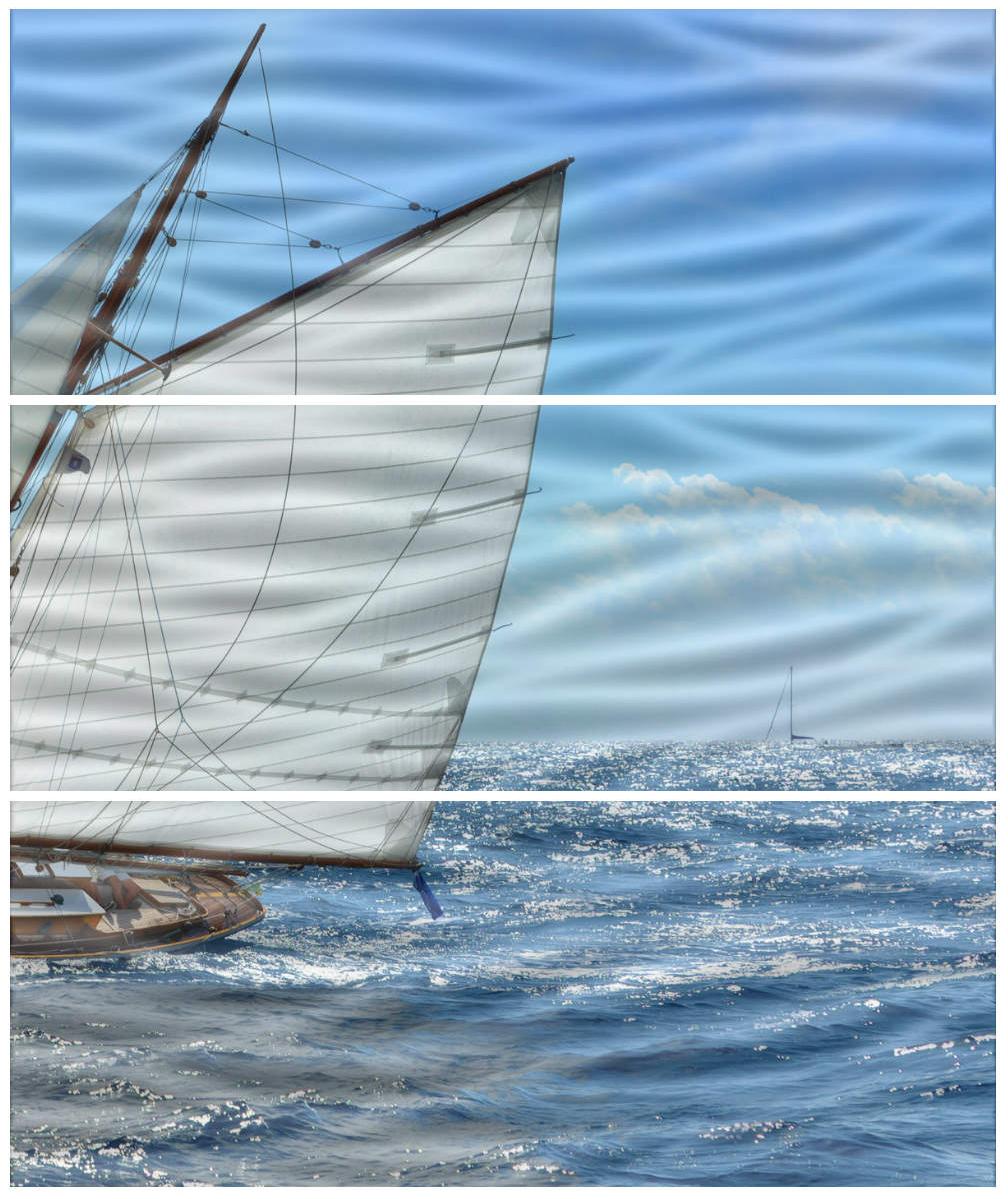 Плитка керамическая Cerrol Formula Regatta-3 B Wave панно 50х60