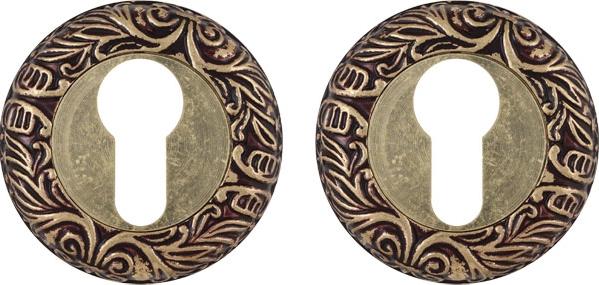 Накладка дверная с круглым основанием под цилиндр Fuaro ET SM RB-10 французское золото