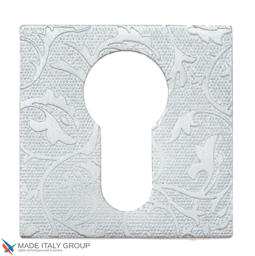 Накладка дверная квадратная под цилиндр Venezia Unique CYL-20 Decor матовый хром 2 шт.