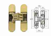 Петля дверная скрытой установки Krona Koblenz Kubica 6200 DXSX 45кг. золото