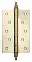 Комплект 4 шт. - Петля дверная стальная универсальная Fuaro 4BB/E 150x95x3 PB (латунь)