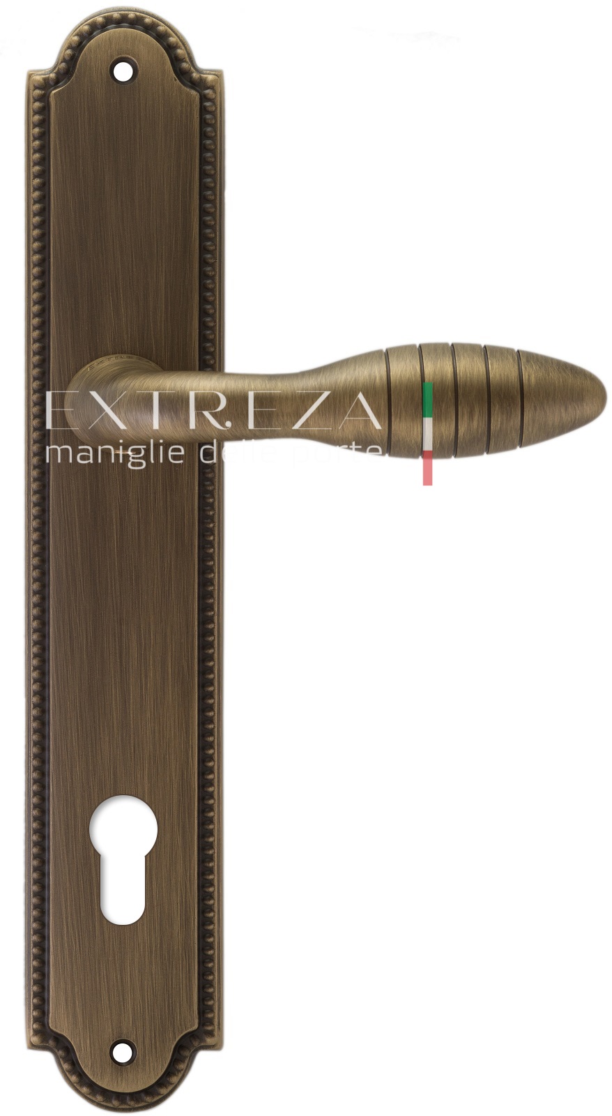 Ручка дверная Extreza MIREL (Мирель) 316 на планке PL03 CYL матовая бронза F03