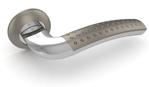 Ручка дверная межкомнатная Fuaro Intro RM SN/CP-3 матовый никель/хром