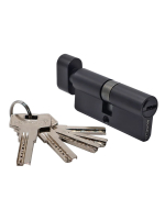 Ключевой цилиндр высокой секретности Morelli HS 70CK BL с заверткой (70мм 30+10+30), цвет - черный