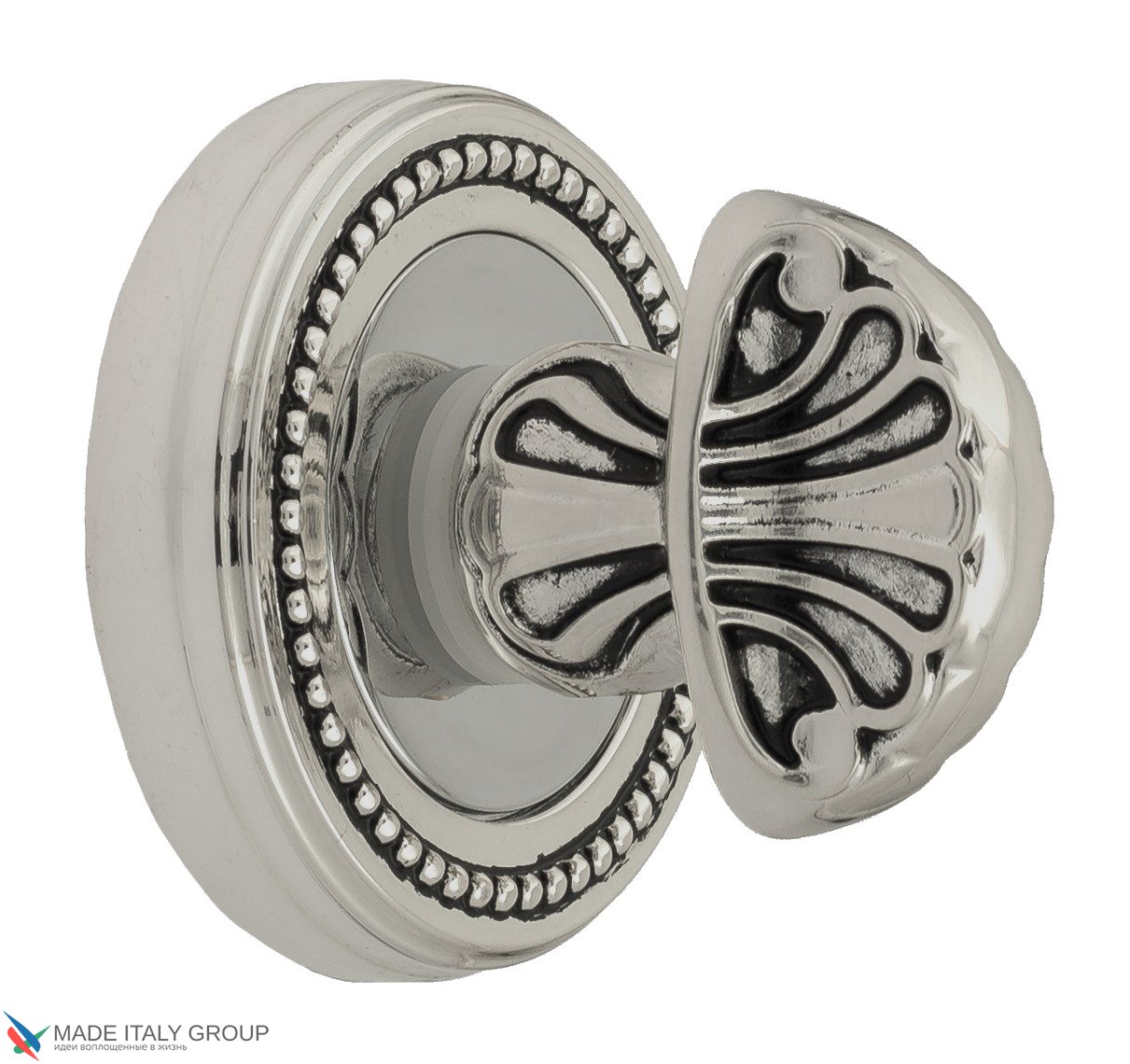 Фиксатор поворотный Venezia WC-4 D3 натуральное серебро + черный