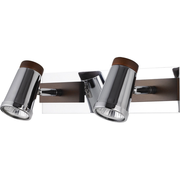 Спот N-Light 6205A/2GU10 chrome + brown wood