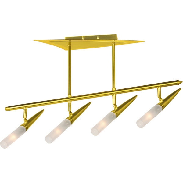 Люстра потолочная N-Light P-743/4 satin gold+gold