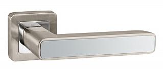 Ручка дверная межкомнатная Punto Mars QR SN/CP-3 матовый никель/хром