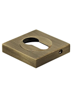 Накладка на евроцилиндр Morelli Luxury LUX-KH-S2 OBR квадратная, цвет кофе