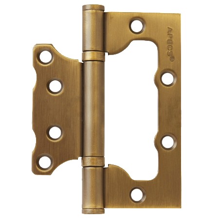 Петля стальная накладная дверная без врезки Apecs 100*75*2,5-B2-Steel-AN антик