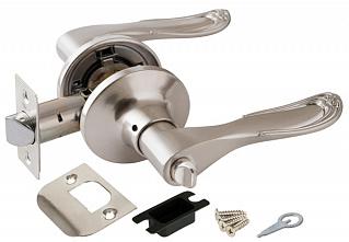 Ручка защелка (кноб) дверная нажимная Punto 6030 SN-B фик. мат. никель