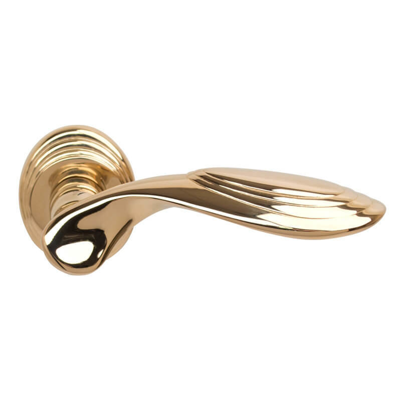 Ручка дверная на круглом основании Colombo Cameo DB41 OL полированная латунь R ф/з