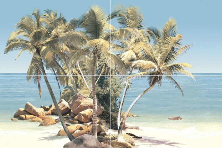 Плитка керамическая Дельта Керамика Mauritius P4-1D138 (из 4-х пл.) панно 40х60