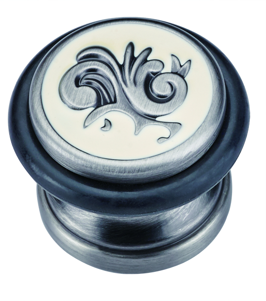 Ограничитель для двери напольный Archie Genesis G017 BL.SILVER черненое серебро