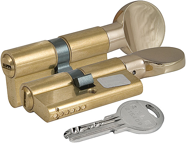 Цилиндровый механизм с вертушкой KALE KILIT 164 SM/90 (40+10+40) mm латунь 5 кл.