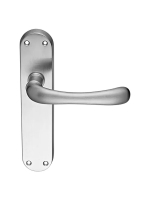 Ручка дверная Morelli Luxury BRITISH STYLE PLB CSA раздельная на планке, цвет матовый хром, латунь