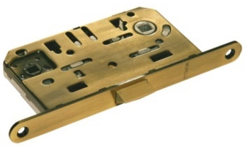 Замок дверной межкомнатный сантехнический Morelli 1895Р AB бронза с пласт.яз.