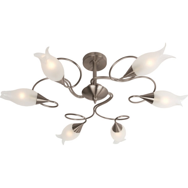 Потолочная люстра N-Light P-504 P-504/6 satin chrome