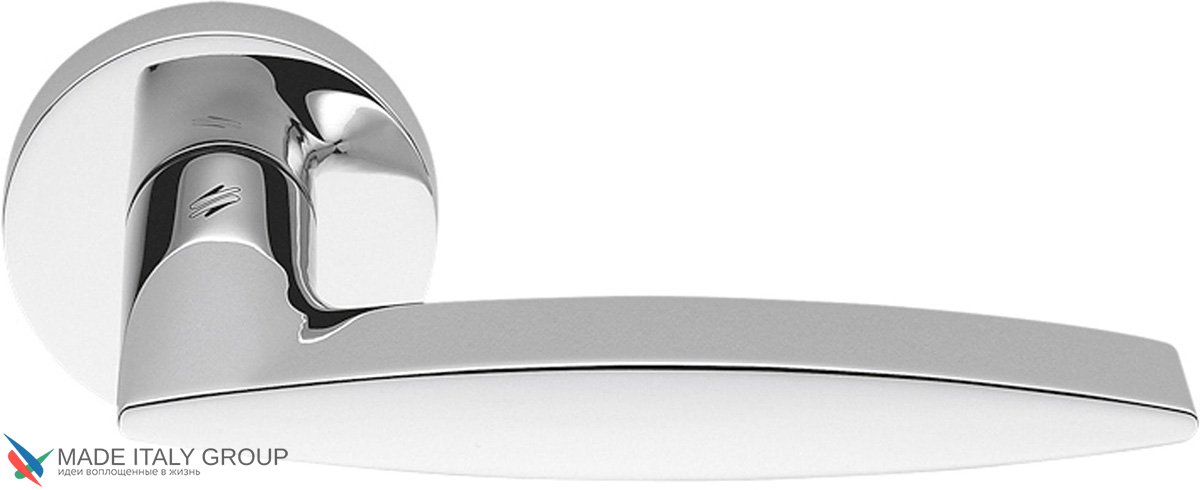 Дверная ручка на круглом основании COLOMBO Gaia GR11RSB-CR полированный хром