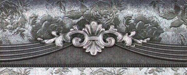 Плитка керамическая Rocersa Habitat Cen. Silver бордюр 8х20