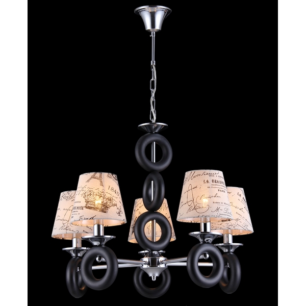 Люстра подвесная Natali Kovaltseva 11442/5C CHROME, WENGE